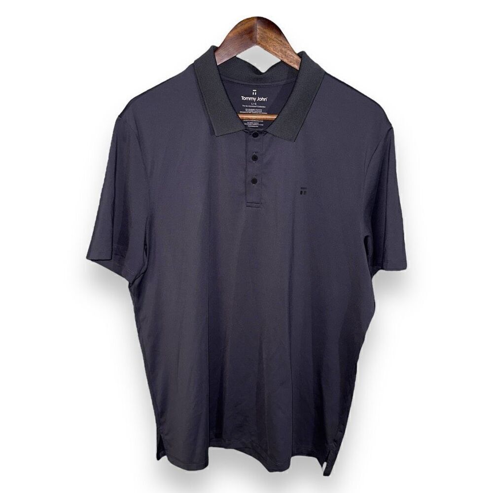 Tommy John Gray Go Anywhere Collection Polo Shirt Sz L
